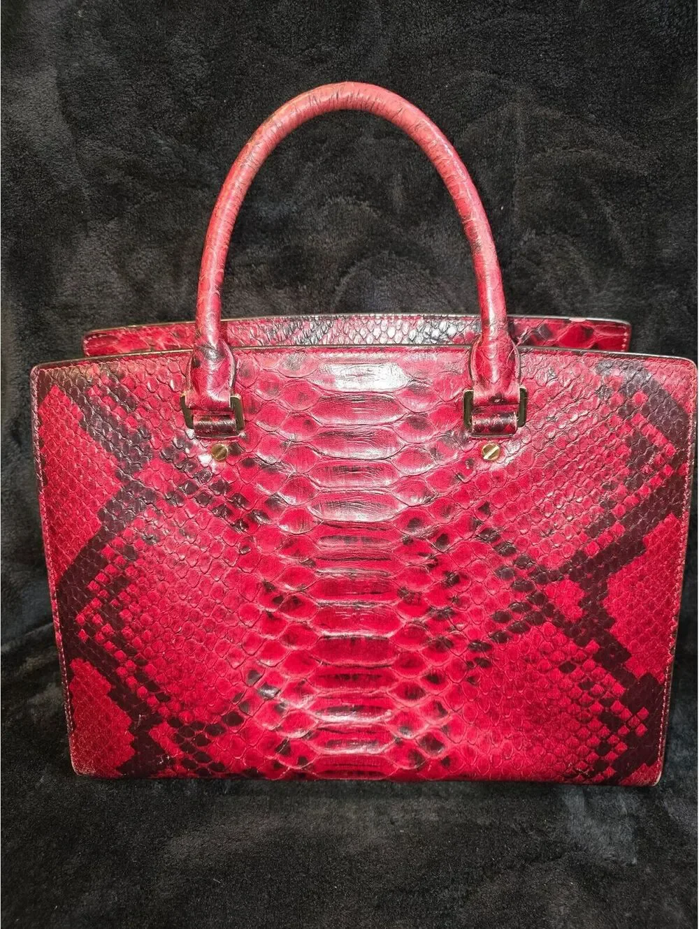 89. PROJECT Michael Kors Cinnabar Anaconda Selma tote